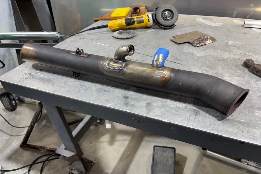 airplane exhaust pipe welded piece and polish