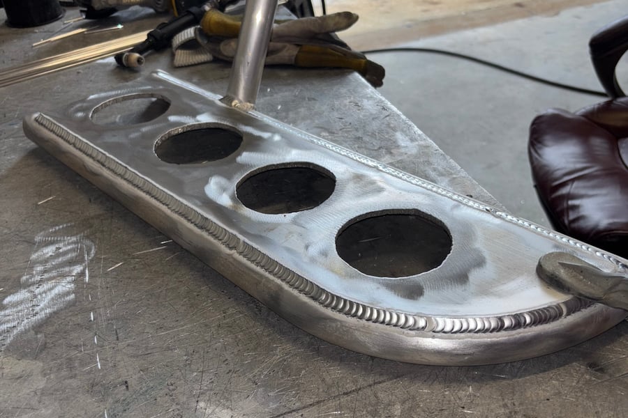 custom weld cup holder top