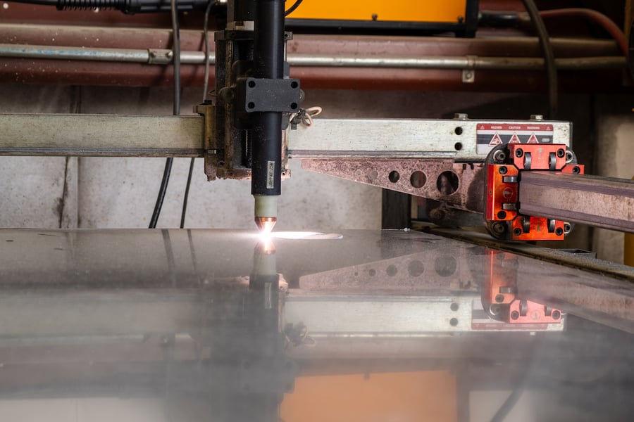 cutting aluminum sheet on a plasma table