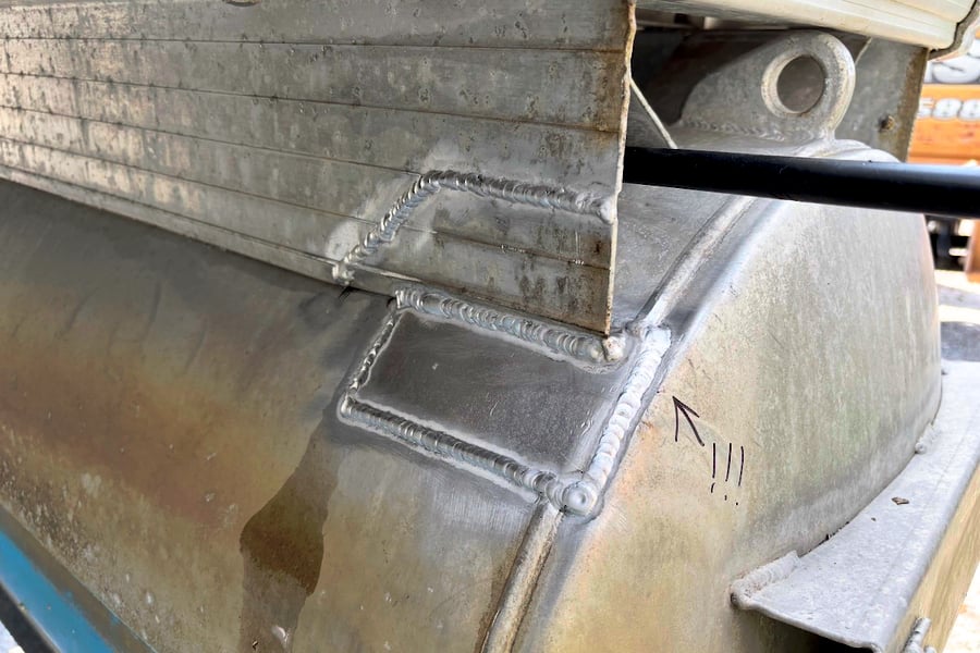 fresh weld aluminum pontoon tube and frame
