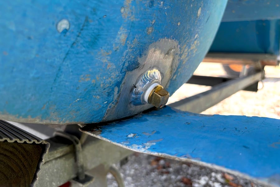 pontoon boat plug weld