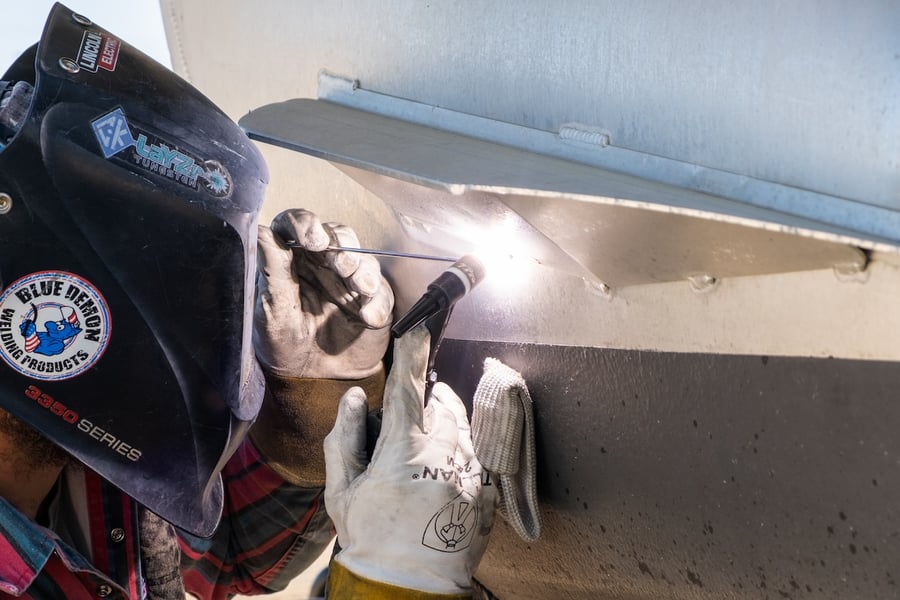 pontoon splash guard weld and repair