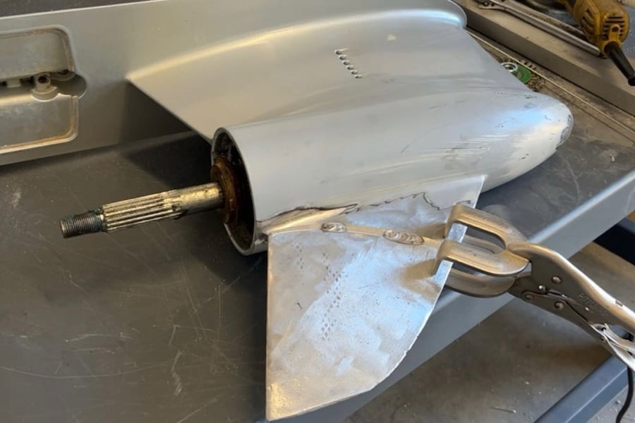 boat motor skeg repair