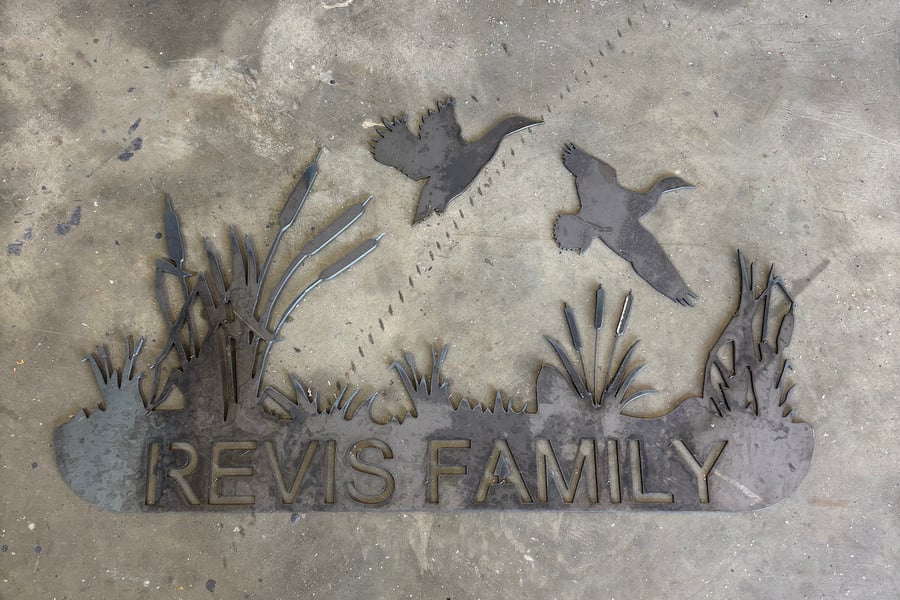 custom laser printed metal sign 