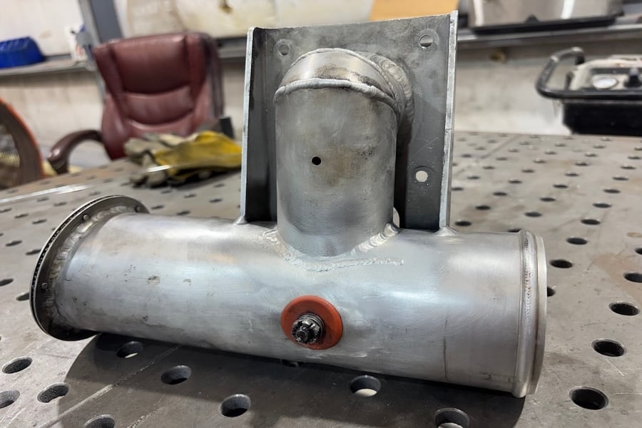 welding repair airplane charge port
